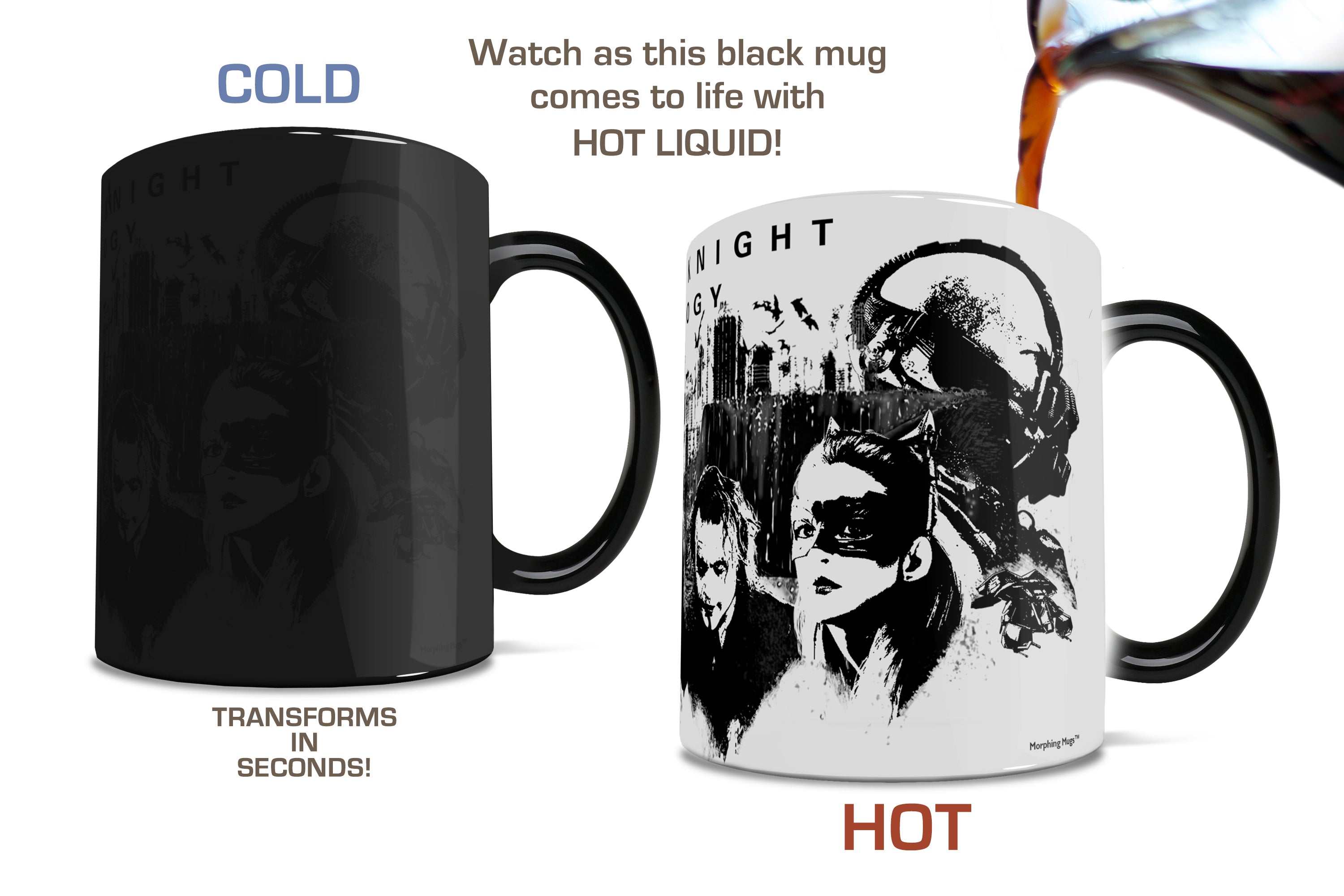 DC Comics (Batman: The Dark Knight Trilogy: Black and White) Morphing Mugs® Heat-Sensitive Mug MMUG028